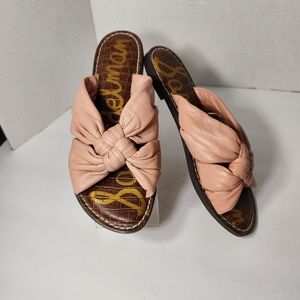 Sam Edelman Garson Cali Rose leather tie knotted pink sandal size 7.5